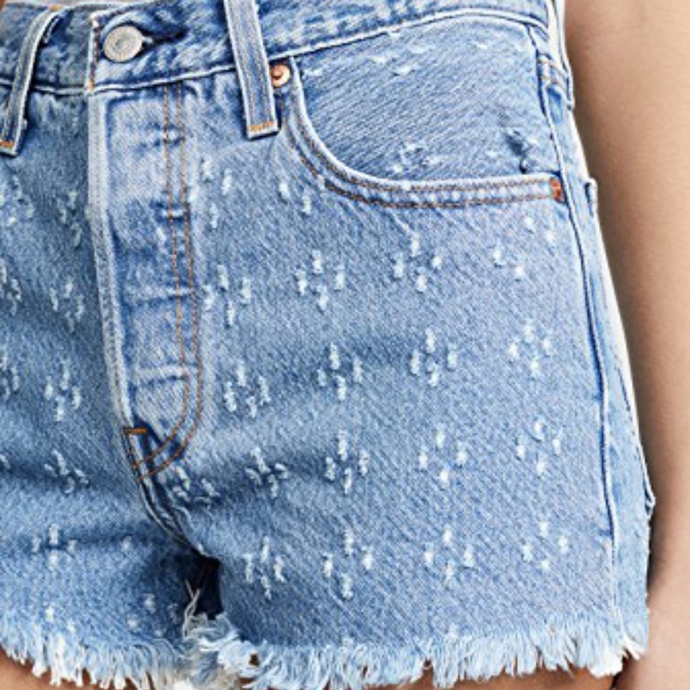 Levi's 501 High Rise Shorts in Dottie Blues W30
